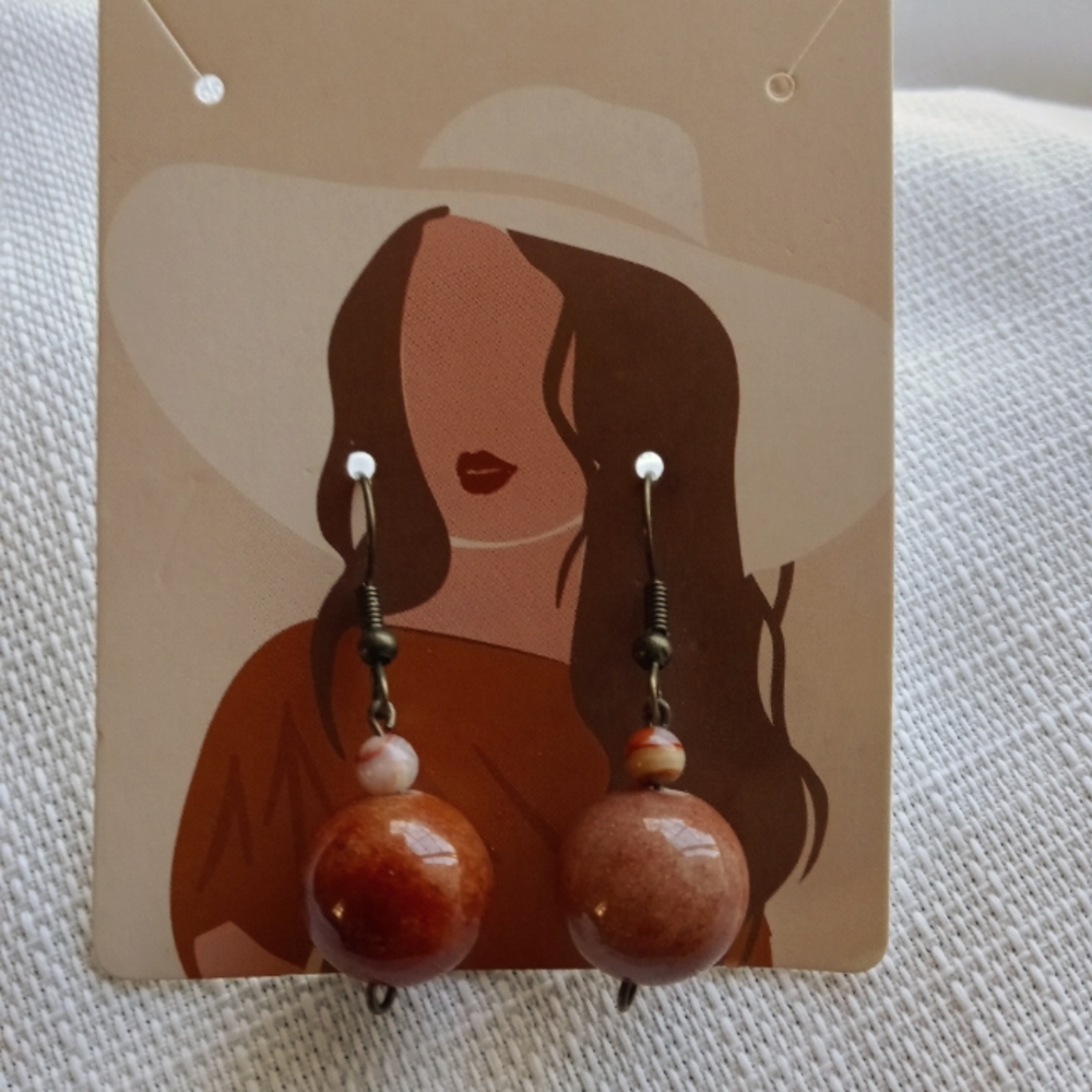 Big Bead Earring and Bracelet Set